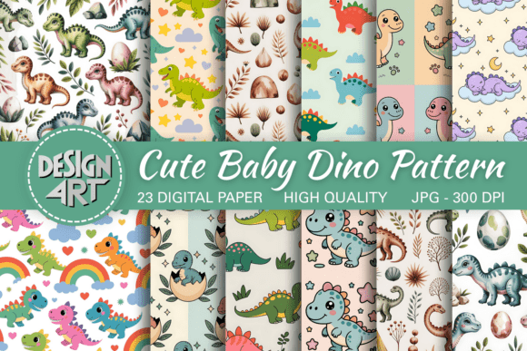 Adorable and Versatile: The Cute Baby Dino Pattern for Creative Projects
