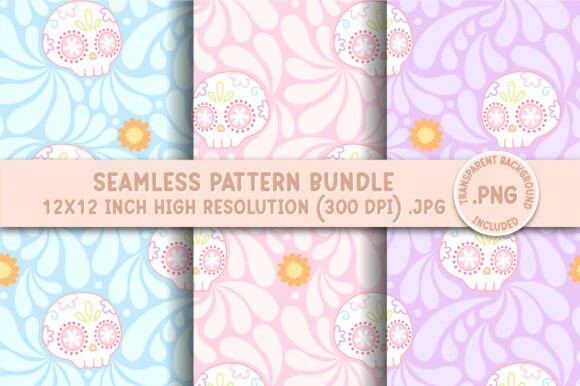 Bring Mexican Culture to Life with Calaveritas Seamless Pattern