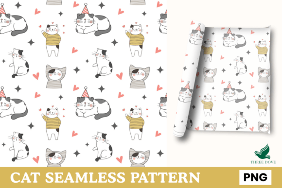 Cat Seamless Pattern - 10: A Strategic Design Tool for Creative and Professional Use