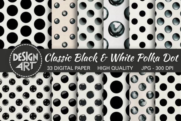 Classic Black White Polka Dot Pattern: A Timeless Design Element for Modern Creatives
