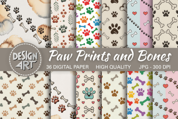 Paw Prints and Bones Pattern: A Creative Boost for Pet-Inspired Designs