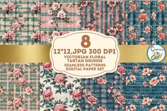 Seamless Paper Victorian Floral Tartan: A Versatile Design Resource for Creative Projects