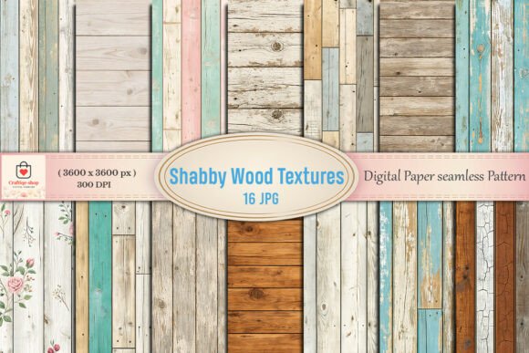 Shabby Wood Textures Rustic Digital Paper: A Creative Essential for Modern Designers