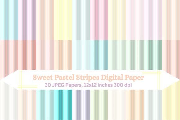 Sweet Pastel Stripes Digital Paper: A Versatile Addition to Your Creative Toolkit