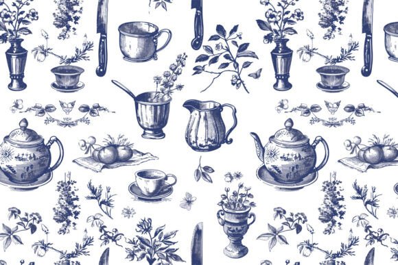 Toile De Jouy Vintage Kitchen: A Timeless Design Element